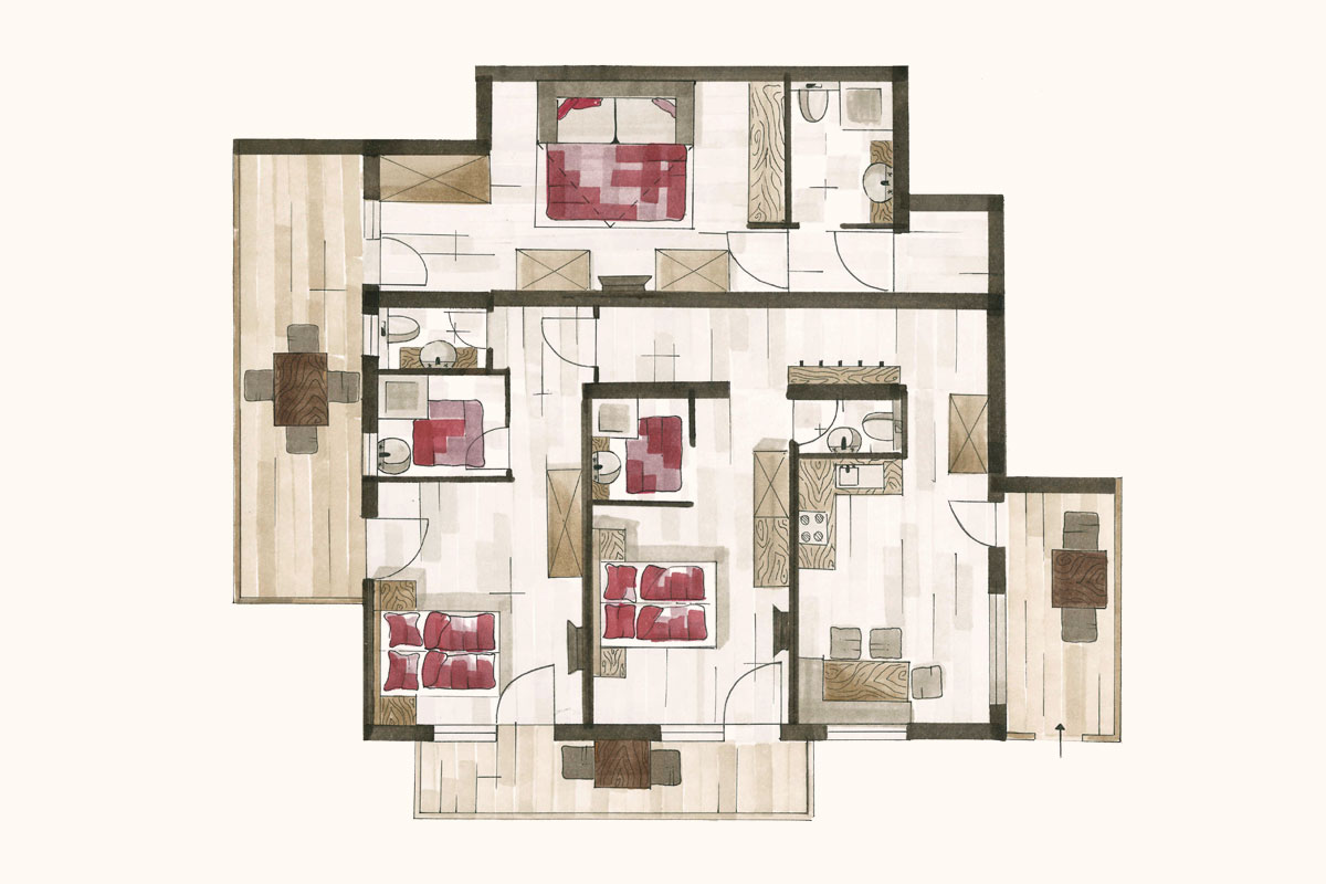 Gartenseite : FERIENHOF HADERLEHN | Appartements in Sautens